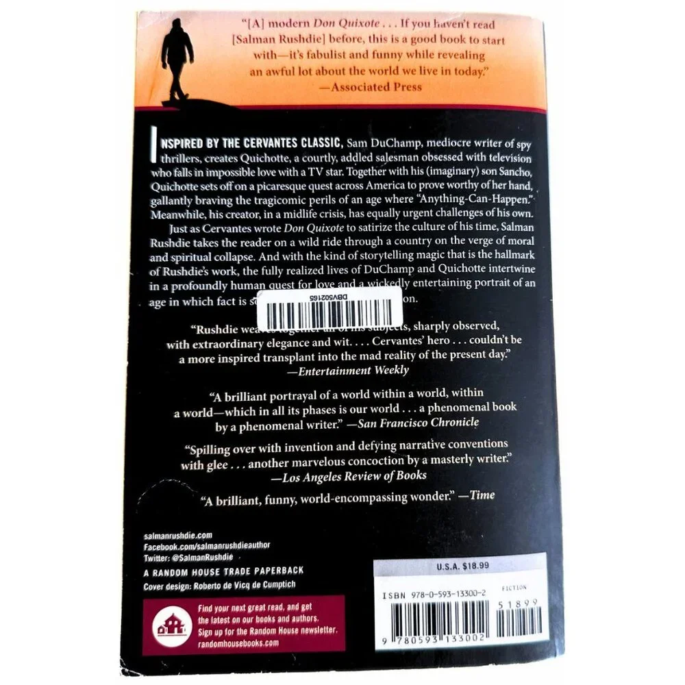 PAPERBACK NOVEL - Quichotte by Salman Rushdie EUC